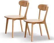 Solid Wood Dining Chairs Set of 2 -