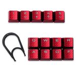 HUYUN Cherry MX Key Switch FPS & MOBA Gaming Keycaps Backlit Key Caps Replacement for Corsair Gaming Keyboards (13 Keys Red)