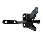 Automatic Self-Locking Single Side Wooden Fence Gate Latch,Self-Locking Gate Latch for Wooden Fence Post Mount, Door Latch to Secure Pool/Garden/Shed/Yard, Black Powder Coated for Rust Resistance