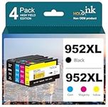 952XL Ink Cartridges Replacement for HP 952XL Ink Cartridges Combo Pack for OfficeJet Pro 8710 8720 7740 8210 8715 7720 8702 8725 8740 8730 8700 8200 Printer (4-Pack)