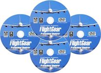 FlightGear Flight Simulator 2025 X Premium DELUXE Edition Flight Sim 4 Disc DVD CD Set Compatible with Microsoft Windows 11 10 PC & Mac OS | 600+ Aircraft & FULL Worldwide Scenery!