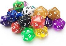 SmartDealsPro 10-Pack 20 Sided Dice D20 Polyhedral Dice for DND RPG MTG Table Game (Color 1)