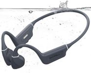 Rhyfell Bone Conduction Headphones, IP68 Waterproof Swimming Headphones Built-in MP3 Player 32G Memory, Bluetooth 5.4, Liquid Silicone Material for Running, Hiking and Wilderness Discovery