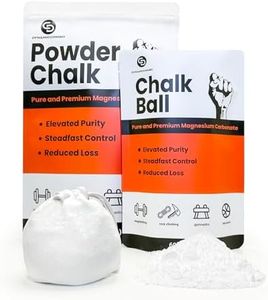 DYNAMICCOMBO Gym Chalk | Magnesium Carbonate Chalk for Weightlifting, Rock Climbing, Gymnastics | Pro-Grade Grip & Ultra-Fine | 2.1oz Chalk Ball & 12oz Powder Chalk