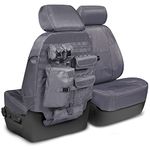 Coverking Custom Fit Seat Cover Designed for Select Chevrolet Models: 1 Row, 2 Backing, 6 Pouches, Tactical Ballistic Fabric, Charcoal