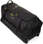 Oxmoor Valley Tahoe 110L Rolling Travel Duffel Bag with Wheels | Large Wheeled Duffle | Backpack Straps | Water Repellent | Collapsible Space Saving Design | Checked Luggage with Rollers | Black