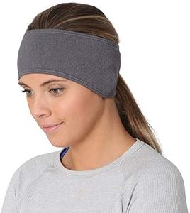 TrailHeads Women’s Ponytail Headband | Moisture Wicking Ear Band | The Power Running Headband - Heather Grey