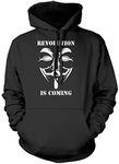 Revolution is Coming Unisex Hoodie - black Large