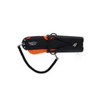 Modern Box Cutter, 3 blade depth setting, Squeeze Trigger and Edge Guides, Holster, Lanyard, Extra Blade - 1000 Orange