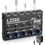 LZSIG Mini Audio Mixer,Stereo Line 