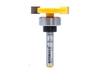 Yonico Top Bearing Slot Cutter Router Bit (1/4" Height - 1/4" Depth - 1/4" Shank)