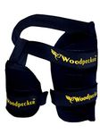 Woodpecker Right Hand Thigh Guard for Cricket, Thigh pad, Safety, Protection Equipment, Flexible Fit, Cricket Thigh Pads for Boys and Men (Black, Regular)