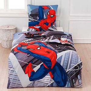Marvel Spiderman Set copripiumino singolo, biancheria da letto, 135x200 + 80x80 cm, 100% cotone