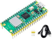 Pre-Soldered Header Raspberry Pi Pico W, Built-in WiFi Support 2.4 GHZ Wi-Fi 4, Based on Official RP2040 Dual-Core Processor,Dual-core Arm Cortex M0+ Processor