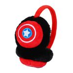 SYGA Children's Earmuffs Red Capatain America Design Plush Warm Earmuffs Suitable for For 10 Years above