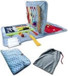 Fidget Blanket for Dementia, Dementia Activities for Seniors with Alzheimer, Sensory Play Mat for Elderly with Autism, Anxiety Relief Aid Product for Memory Loss, Asperger’s Therapy Solution Quilt Pad