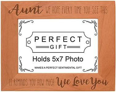Inspirational Aunt Gifts For Women Aunt Every Time You See This Reminds How Much We Love You Wood Laser Engraved Landscape 5x7 Picture Frame