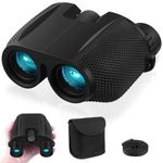 Lyiazsoy 10x25 Binoculars for Adults Kids, Large View Compact Binoculars with Low Light Night Vision, Easy Focus Small Binoculars for Bird Watching Stargazing Outdoor Travel Sightseeing Hunting Hiking