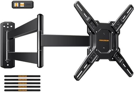 Perlegear Full Motion TV Wall Mount Bracket for 26-70 inch TVs up to 45kg with 80cm Extension, Swivel, Tilt Articulating Arms, Max VESA 400x400mm, PGMF25B