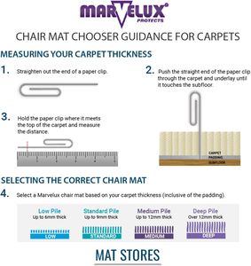 Marvelux Large Polycarbonate Chair Mat – Durable Floor Protection