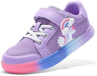 DREAM PAIRS Girls Shoes Sneakers Kids Toddler Rainbow Shoes Storybook Casual School Walking Shoes,Size 9 Toddler,Rainbow/Purple,SDFS2308K