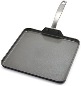 GreenPan Chatham Hard Anodized Healthy Ceramic Nonstick, 11" Griddle Pan, PFAS-Free, Dishwasher Safe, Oven Safe, Gray