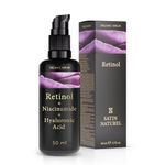 50ml Retinol Serum for Face Enhanced with Hyaluronic Acid Niacinamide & Salicylic Acid Serum - Anti Wrinkle & Acne Treatment Skincare against Blemishes - Face Serum for Women by Satin Naturel