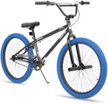 JOYSTAR 24 Inch Kids Bike Freestyle BMX Bikes for 7 8 9 10 11 12 Years Old Boys Girls and Beginner Riders, 24" Kids' Bicycles, Blue Tires