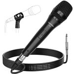 OneOdio Microphone for Singing Dynamic Karaoke Microphones 16.4ft XLR Cable Vocal Wired Microphone Cardioid Metal Handheld Mic for Recording,Party Karaoke Singing, Wedding,Outdoor Activity(Silver)