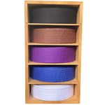 Brazilian Jiu Jitsu Belt Display | Pine Belt Box | 5 BJJ Belt Display Case | White to Black Belt Rack | Martial Arts Jiu Jitsu Belt Holder | Gifts for Jiu Jitsu Practitioners | OSS