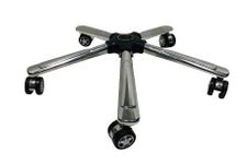 PP Chair Revolving Chair Steel Base with Wheels- Spare Part for The Office Chair | Metal Foot Cross for The Desk Chair | (Alloy Wheels)