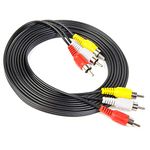 XENOCAM 30FT RCA Audio/Video Composite Cable DVD/VCR/SAT Yellow/White/red connectors 3 Male to 3 Male