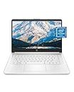 HP 14 Laptop, Intel Celeron N4020, 4 GB RAM, 64 GB Storage, 14-inch Micro-edge HD Display, Windows 11 Home, Thin & Portable, 4K Graphics, One Year of Microsoft 365 (14-dq0040nr, Snowflake White)
