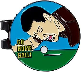 SPORTY BUFF Golf Ball Marker with Magnetic Hat Clip, Funny Golf Gift (GO Home Ball)