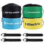 4 Pack RV Hose Storage Bag, RV Accessories Storage Bags for Outside, Sewer Hose Bag for Sewer Hoses, Fresh/Black Water Hoses and Electrical Cords Storage and Organization Waterproof Bags