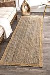 Suryansh Handloom(3x6feet) Natural Jute Natural Fibers Floor/Door Mat Rug Furnish Décor Striped Rectangular Design Carpet for Bedroom Living Room