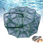 Magic Foldable Fishing Trap 2024 New Magic Fishing Trap Fishing Kit Portable Mesh Trap for Minnow Crab Crayfish Shrimp Crayfish Gift for Fishing Lover (82cm,Double Layer)