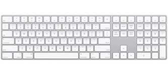 Saco Full Size Clear Keyboard Cover Silicone Skin for Apple iMac Magic Keyboard with Numeric Keypad Model: MQ052LL/A (A1843) 2017 2018 Release - Transparent