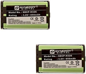 Synergy Digital Cordless Phone Battery, Compatible with Radio Shack 23-908 Cordless Phone Includes: 2 x SDCP-H326 Batteries