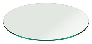 28" Inch Round Glass Table Top 3/8" Thick Pencil Polish Edge Tempered by Fab Glass and Mirror