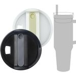 40OZ Replacement Lid Compatible for Stanley H2.0, Spill and Splash Proof Tumbler Lids for Stanley Cup and More Coffee Cups，Reusable，BPA Free, Perfect for Travel, Home and On-The-Go Use (Cream&Black)