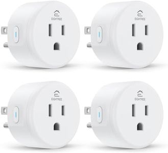 EIGHTREE Smart Plug, Smart Home WiFi Outlet Works with Alexa & Google Home, Smart Socket with Remote Control & Timer Function, 2.4GHz WiFi Only, 4 Packs