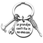 Nimteve Grandpa Gift Grandpa Keyring Gifts For Grandad Grandpa Keychain Grandad Gifts Grandpa Birthday Gifts For Grandfather Funny Grandfather Gift If Grandpa Cant fix it no one can (to my grandpa)