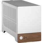 Fractal Design Terra Silver Small Form Factor Mini ITX Gaming Cabinet/Chassis/Case, Wood Walnut Front Panel, PCIe 4.0 Riser Cable, USB Type-C, Anodized Aluminum Panels - FD-C-TER1N-02