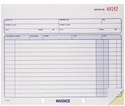 Adams Invoice Book, 2 Part, Carbonless, 8.38 x 7.19 Inches, 50 Sets per Book, White and Canary (D8740)