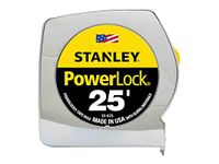 Stanley 33425 Powerlock II Power Return Rule, 1-Inch x 25ft, Chrome/Yellow