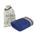 Mush Designer Bamboo Towel |Ultra Soft, Absorbent & Quick Dry Towel for Bath, Beach, Pool, Travel, Spa and Yoga (Bath Towel, Charcoal Blue)