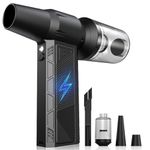 Electric Air Duster 130000RPM Super Power Blower Cordless, Compressed Air Duster with Vacuum Mode, Mini Blower with Rechargeable 8000mAh Battery for Computer, Keyboard, Snow and Cars