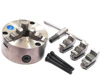 AD International Heavy Duty Chucks for HV4 I 5 I 6 Rotary Tables and Lathe Machines ((125 mm- 3 Jaws Self Centering (Recess 95 mm)))