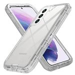 Case for Samsung Galaxy S24 5G, Anloes Defender Phone Case Heavy Duty Shockproof Rugged Protective, 3 in 1 Bumper Cover for Galaxy S24 Clear